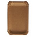 Cardboard Plates "Pure" Rectangular 100 x 160mm Brown - Horecavoordeel.com