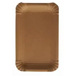 Schaaltjes Karton Ongevoerd "Pure" Rechthoek Bruin 100 x 160mm Horecavoordeel.com