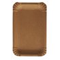 Cardboard Plates "Pure" Rectangular 100 x 160mm Brown - Horecavoordeel.com