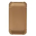 Cardboard Plates "Pure" Rectangular 110 x 175mm Brown - Horecavoordeel.com
