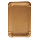 Cardboard Plates "Pure" Rectangular 130 x 200mm Brown - Horecavoordeel.com