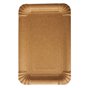 Cardboard Plates "Pure" Rectangular 130 x 200mm Brown - Horecavoordeel.com