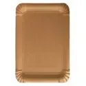 Cardboard Plates "Pure" Rectangular 180 x 260mm Brown - Horecavoordeel.com
