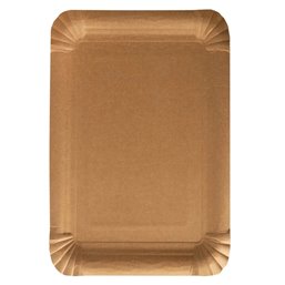 Cardboard Plates "Pure" Rectangular 180 x 260mm Brown - Horecavoordeel.com