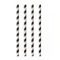 Drinkrietjes Papier Zwart - Wit "Pure" "Stripes" Ø 6 x 240mm Horecavoordeel.com