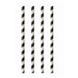 Paper Straws "Pure" Ø 6mm x 24cm Black White "Stripes" - Horecavoordeel.com