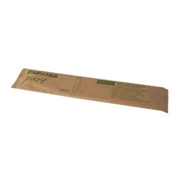 Vorken Hout "Pure" Per stuk verpakt in een papieren sleeve 155mm Horecavoordeel.com