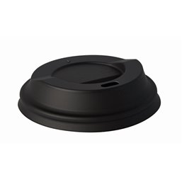 Lids C-PLA "Pure" Round Ø 80mm Black - Horecavoordeel.com