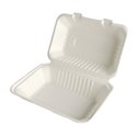 Menu Box Sugarcane "Pure" 1-compt. White 230 x 155 x 79mm - Horecavoordeel.com