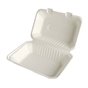 Menu Box Sugarcane "Pure" 1-compt. White 230 x 155 x 79mm - Horecavoordeel.com