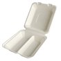 Menuboxes Sugarcane "Pure" Rectangular 2-compt. 220 x 200 x 77mm White - Horecavoordeel.com