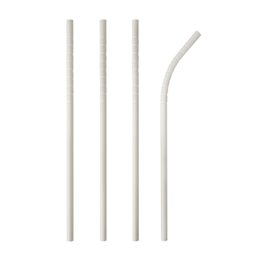 Paper Straws "Pure" Ø 6 x 200mm White flexibel - Horecavoordeel.com