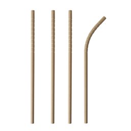 Paper Straws "Pure" Ø 6 x 200mm Brown flexibel - Horecavoordeel.com