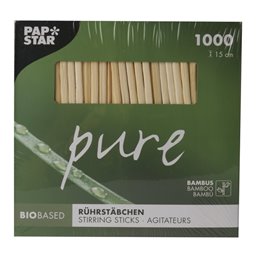 Stirring sticks made of Bamboo "Pure" 150 x 3mm - Horecavoordeel.com