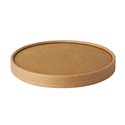 Lid for saladbowl Cardboard "Pure" Round Ø 150mm Brown - Horecavoordeel.com