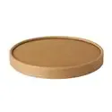 Lid for saladbowl Cardboard "Pure" Round Ø 150mm Brown - Horecavoordeel.com