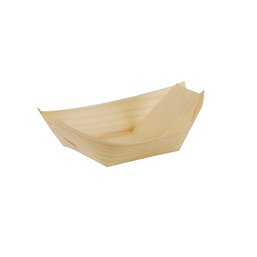 Amuse Trays Wood "Pure" 85 x 55mm "Boat" - Horecavoordeel.com