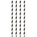 Paper Straws "Pure" Ø 6 x 290mm Black White "Stripes" - Horecavoordeel.com