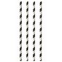 Paper Straws "Pure" Ø 6 x 290mm Black White "Stripes" - Horecavoordeel.com