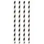 Paper Straws "Pure" Ø 6 x 290mm Black White "Stripes" - Horecavoordeel.com