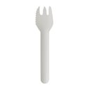 Snack Forks Paper "Pure" 127mm White met Snijrand - Horecavoordeel.com