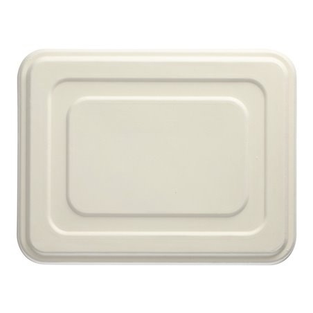 Lid for Sugarcane Menu Trays "Pure" Rectangular 225 x 286 x 14mm White - Horecavoordeel.com