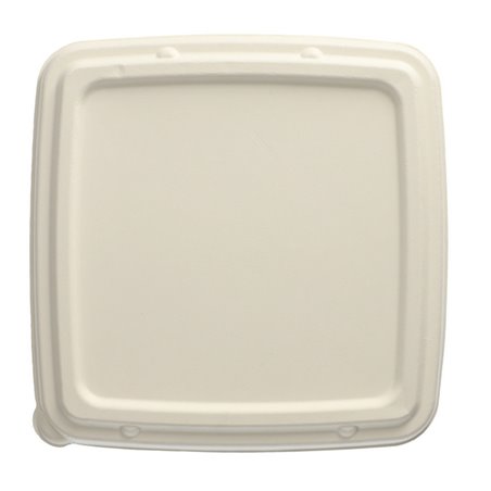 Lid for Sugarcane Menu Trays Square "Pure" 236 x 236 x 20mm White - Horecavoordeel.com