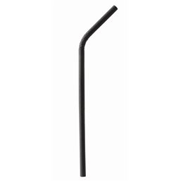 Paper Straws "Pure" Ø 6 x 220mm Black Flexible - Horecavoordeel.com