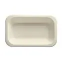 Topseal Menu Trays Sugarcane "Pure" Rectangular 240 x 150 x 42mm White - Horecavoordeel.com