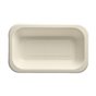 Topseal Menu Trays Sugarcane "Pure" Rectangular 240 x 150 x 42mm White - Horecavoordeel.com