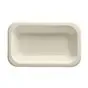 Topseal Menu Trays Sugarcane "Pure" Rectangular 240 x 150 x 42mm White - Horecavoordeel.com