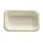 Topseal Menu Trays Sugarcane "Pure" Rectangular 240 x 150x 56mm White - Horecavoordeel.com
