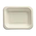 Topseal Menu Trays Sugarcane "Pure" Rectangular 185 x 235 x 42mm White - Horecavoordeel.com