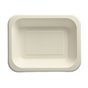 Topseal Menu Trays Sugarcane "Pure" Rectangular 185 x 235 x 42mm White - Horecavoordeel.com