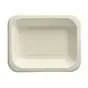 Topseal Menu Trays Sugarcane "Pure" Rectangular 185 x 235 x 42mm White - Horecavoordeel.com