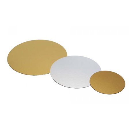 Bottom Cardboard Round Gold / Silver - Roundel Ø 20 cm