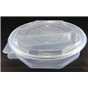 Ripboxx Meal tray 600cc + 405cc 2-Compartment PP Transparent With Tear-off hinged lid