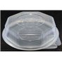 Ripboxx Meal tray 1100cc 1-Compartment PP Transparent With tear-off hinged lid