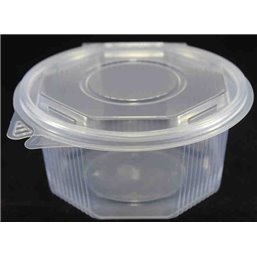 Ripboxx Salad container 750cc PP Transparent With tear-off hinged lid