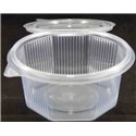 Ripboxx Salad container 1000cc PP Transparent With tear-off hinged lid