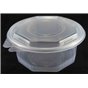 Ripboxx Salad container 375cc PP Transparent With tear-off hinged lid