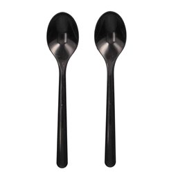 Coffee Spoons Black "Bio PP" Extra Sturdy 130mm