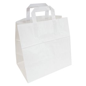 Carrier Bags Paper White 260 x 170 x 250mm -Horecavoordeel.com-