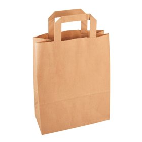 Carrier Bags Paper Brown 220 x 100 x 280mm -Horecavoordeel.com-