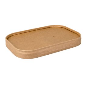 Lids for Meal Trays Cardboard Brown 173 x 123 x 20mm -Horecavoordeel.com-