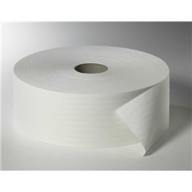 Toilet Paper Rolls White "Maxi" Crepe Paper 2-Layer Large Roll Ø 265 x 420m x 100mm -Horecavoordeel.com-