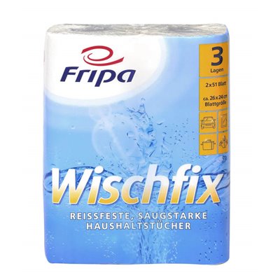 Keukenrollen Wit "Wischfix" 51 Vel 3-Laags 260 x 240mm -horecavoordeel.com-