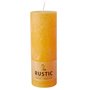 Cylinder Candles Golden Yellow "Rustic" Full Colored Ø 68 x 190mm -Horecavoordeel.com-