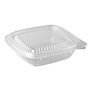 Saladebakken + Vaste Deksel 150cc PP Rechthoek Transparant 40 x 115 x 120mm -horecavoordeel.com-