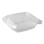 Salad containers + Fixed Lid 150cc PP Rectangle Transparent 40 x 115 x 120mm -Horecavoordeel.com-
